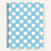 Carnet Pois Bleus, Motif Pointe Polka, Points, Pointe (Devant)