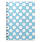 Carnet Pois Bleus, Motif Pointe Polka, Points, Pointe (Devant)