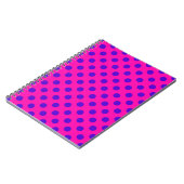 Carnet Pois bleus sur fuchsia (Côté gauche)