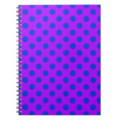Carnet Pois bleus sur violet (Devant)