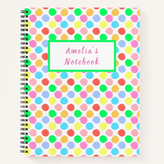 Carnet Pois coloré (Devant)