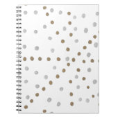Carnet Pois d'argent et d'or (Devant)