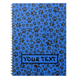 Carnet Pois de chien noir et blanc Pointe Polka sur le bl
