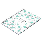 Carnet Pois de menthe. Motif géométrique abstrait moderne (Côté gauche)