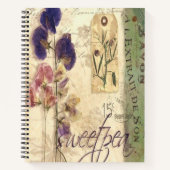 Carnet Pois de senteur vintage (Devant)