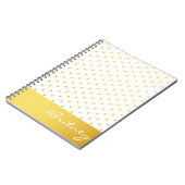 Carnet Pois d'or et monogramme - coutume (Côté gauche)