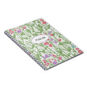 Carnet Pois doux motif floral William Morris Monogramme (Côté Droit)
