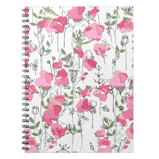 Carnet Pois doux : Texture Florale d'été. (Devant)