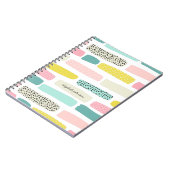 Carnet Pois et pinceaux. Abstrait moderne lumineux (Côté gauche)