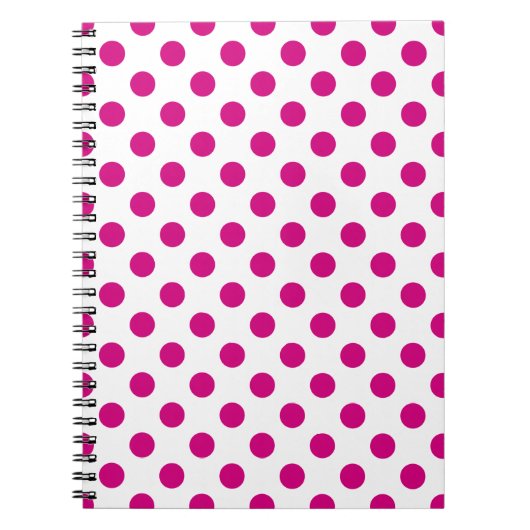 Carnet Pois Fuchsia (Devant)