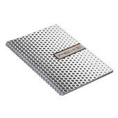 Carnet Pois gris Élégant Blanc moderne (Côté Droit)