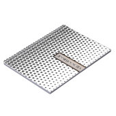 Carnet Pois gris Élégant Blanc moderne (Côté gauche)