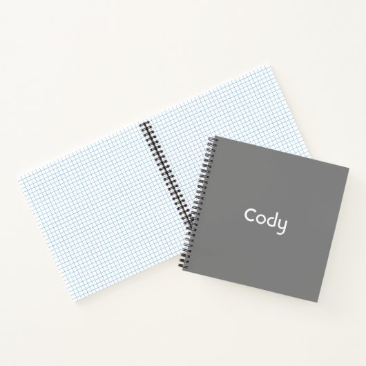 Carnet Pois gris personnalisés (Intérieur)