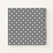 Carnet Pois gris personnalisés (Dos)