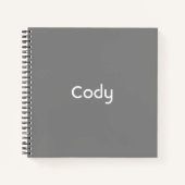 Carnet Pois gris personnalisés (Devant)