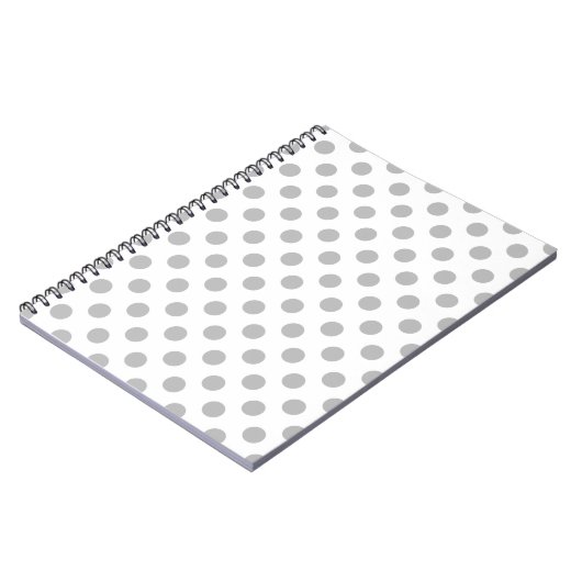 Carnet Pois gris sur blanc (Côté gauche)
