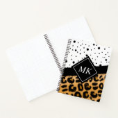 Carnet Pois léopard et noir et blanc Monogramme (Intérieur)