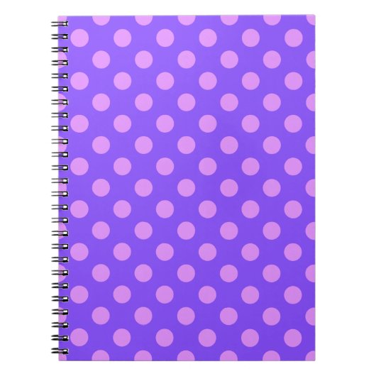 Carnet Pois Lilac sur periwinkle (Devant)