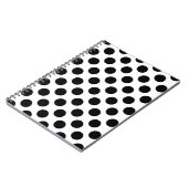Carnet Pois, Motif Polka Dot, noir et blanc (Côté gauche)