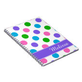 Carnet Pois multi de couleur (Côté Droit)