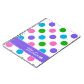 Carnet Pois multi de couleur (Côté gauche)