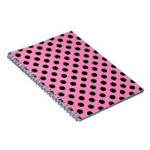 Carnet Pois noirs en rose (Côté Droit)