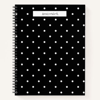 Carnet Pois noirs et blancs