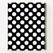 Carnet Pois noirs et blancs, Motif Polka (Dos)