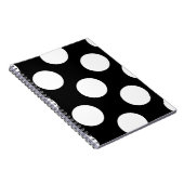 Carnet Pois noirs et blancs, Motif Polka (Côté Droit)