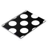 Carnet Pois noirs et blancs, Motif Polka (Côté gauche)