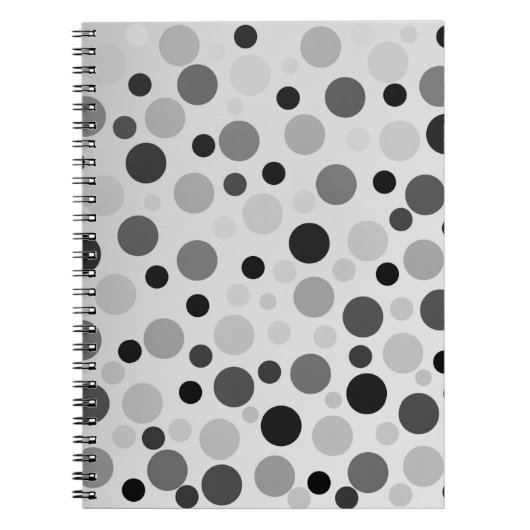 Carnet Pois Noirs Et Gris, (Devant)