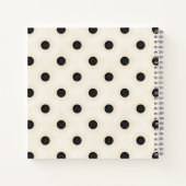 Carnet Pois noirs sur blanc antique (Dos)
