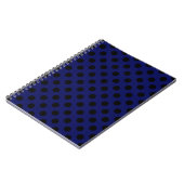 Carnet Pois noirs sur bleu marine (Côté gauche)