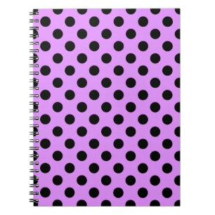 Carnet Pois noirs sur lilas