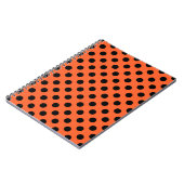 Carnet Pois noirs sur orange (Côté gauche)