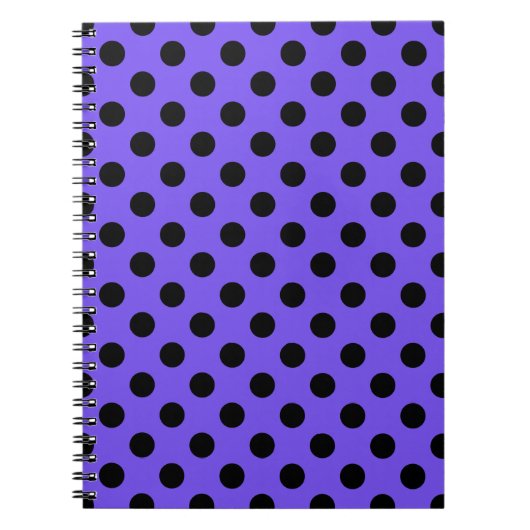 Carnet Pois noirs sur perwinkle (Devant)