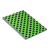 Carnet Pois noirs sur vert citron (Côté Droit)