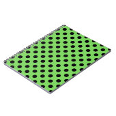 Carnet Pois noirs sur vert citron (Côté gauche)