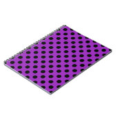 Carnet Pois noirs sur violet (Côté gauche)