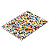 Carnet Pois : Peinture à main multicolore. (Côté gauche)