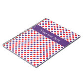 Carnet Pois pourpres et rouges (Côté gauche)