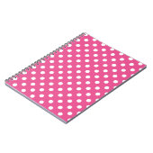 Carnet Pois rose et blanc (Côté gauche)