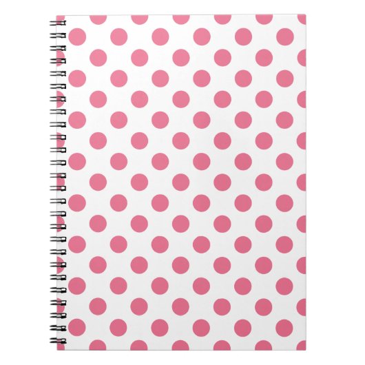 Carnet Pois rose et blanc (Devant)