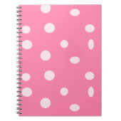 Carnet Pois rose pâle sur rose (Devant)