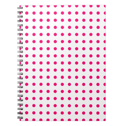Carnet Pois roses chauds (Devant)