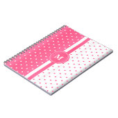 Carnet Pois roses et blancs (Côté gauche)