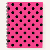 Carnet Pois roses et noirs (Devant)