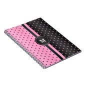 Carnet Pois roses et noirs (Côté Droit)