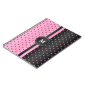 Carnet Pois roses et noirs (Côté gauche)