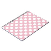 Carnet Pois roses, Motif Pointe Polka, Points, Pointe (Côté gauche)